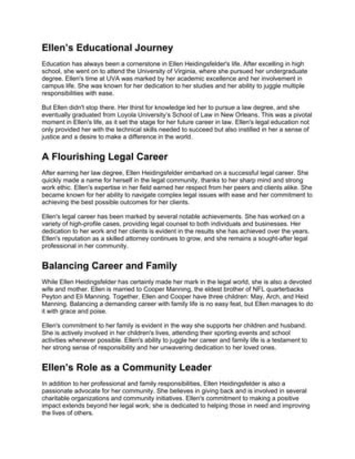 Ellen Heidingsfelder: The Remarkable Journey of a Visionary Leader