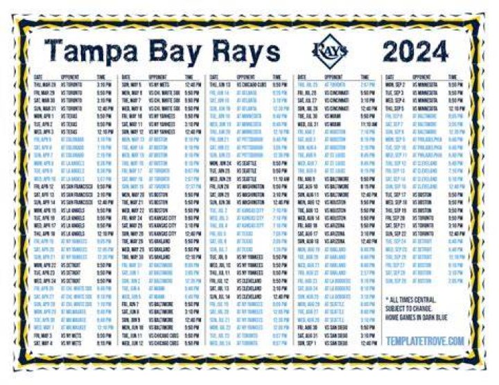 Tampa Bay Rays 2024 Schedule and Tickets: Your Ultimate Guide