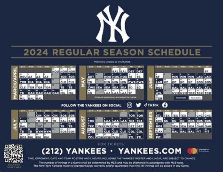 Yankee TV Schedule 2024: The Ultimate Guide for Fans